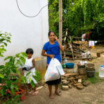 Distribution of School supplies in a rural village in Kakkapalliya, Sri Lanka